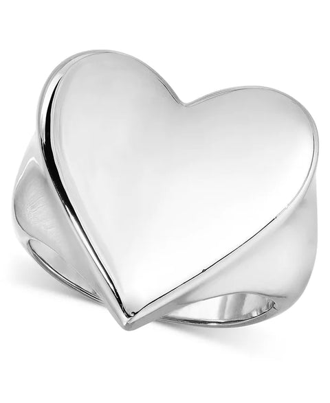 On 34th Women's Silver-Tone Heart Statement Ring | On 34th In Lebanon