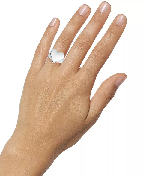 On 34th Women's Silver-Tone Heart Statement Ring | On 34th In Lebanon