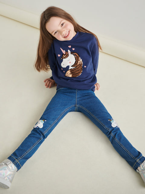 Sinsay Girl's Blue Printed leggings | Sinsay In Lebanon