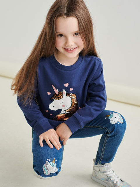 Sinsay Girl's Blue Printed leggings | Sinsay In Lebanon