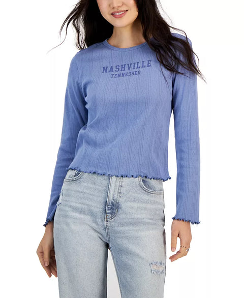Rebellious One Women's Blue Long-Sleeve Blouse | Rebellious One In Lebanon