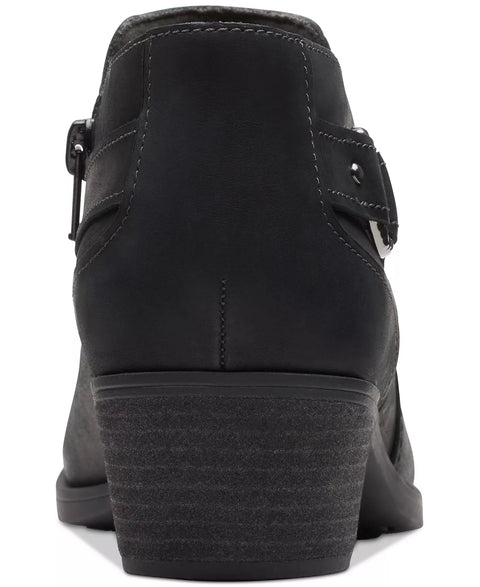 Clarks Women's Black Charleton Grace Taupe Buckle Ankle Boots | Clarks In Lebanon