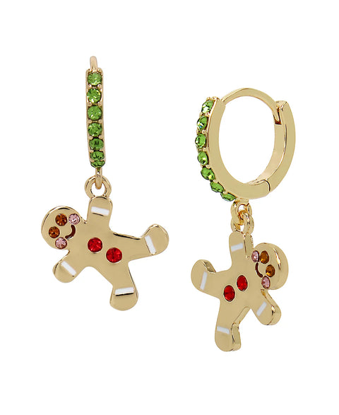 Betsey Johnson Women's Faux Stone Gingerbread Huggie Earring | Betsey Johnson in Lebanon