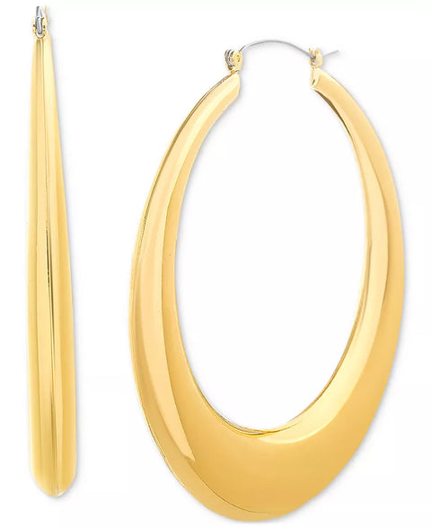 Kensie Women's Gold Tone Wide Large Hoop Earrings |Kensie in Lebanon
