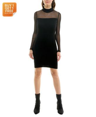 Crave Fame Women's Black Mock Neck Sweater Dress |Crave Fame  In Lebanon