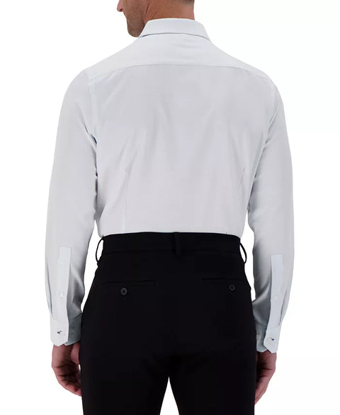 Report Collection Men's White Slim-Fit Circle-Print Shirt |Report Collection In Lebanon