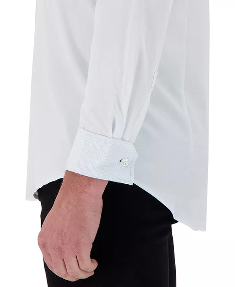 Report Collection Men's White Slim-Fit Circle-Print Shirt |Report Collection In Lebanon