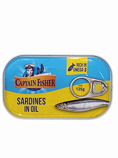 Captain Fisher Sardines In Oil 125g |Captain Fisher In Lebanon