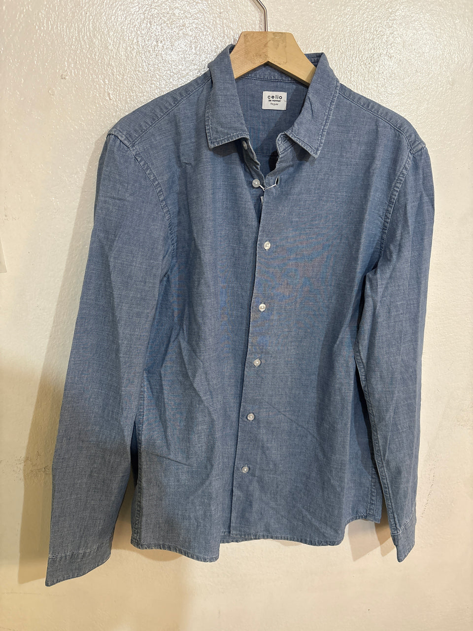 Celio Men's Blue Denim Shirt | Celio in Lebanon