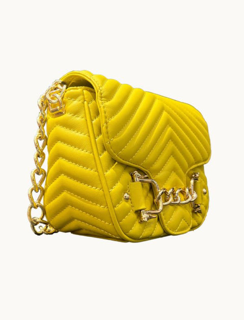 Trussardi Women's Mustard Shoulder Chain Bag | Trussardi in Lebanon