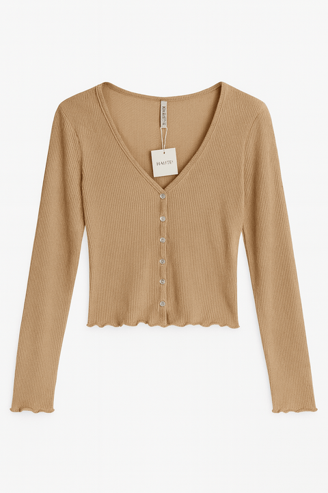 Hailys Women's Beige Long Sleeve Blouse | Hailys In Lebanon