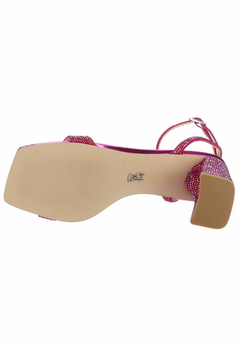 Steve Madden Women's  Pink Iridescent Rhinestone Luxe-R Sandals |Steve Madden In Lebanon
