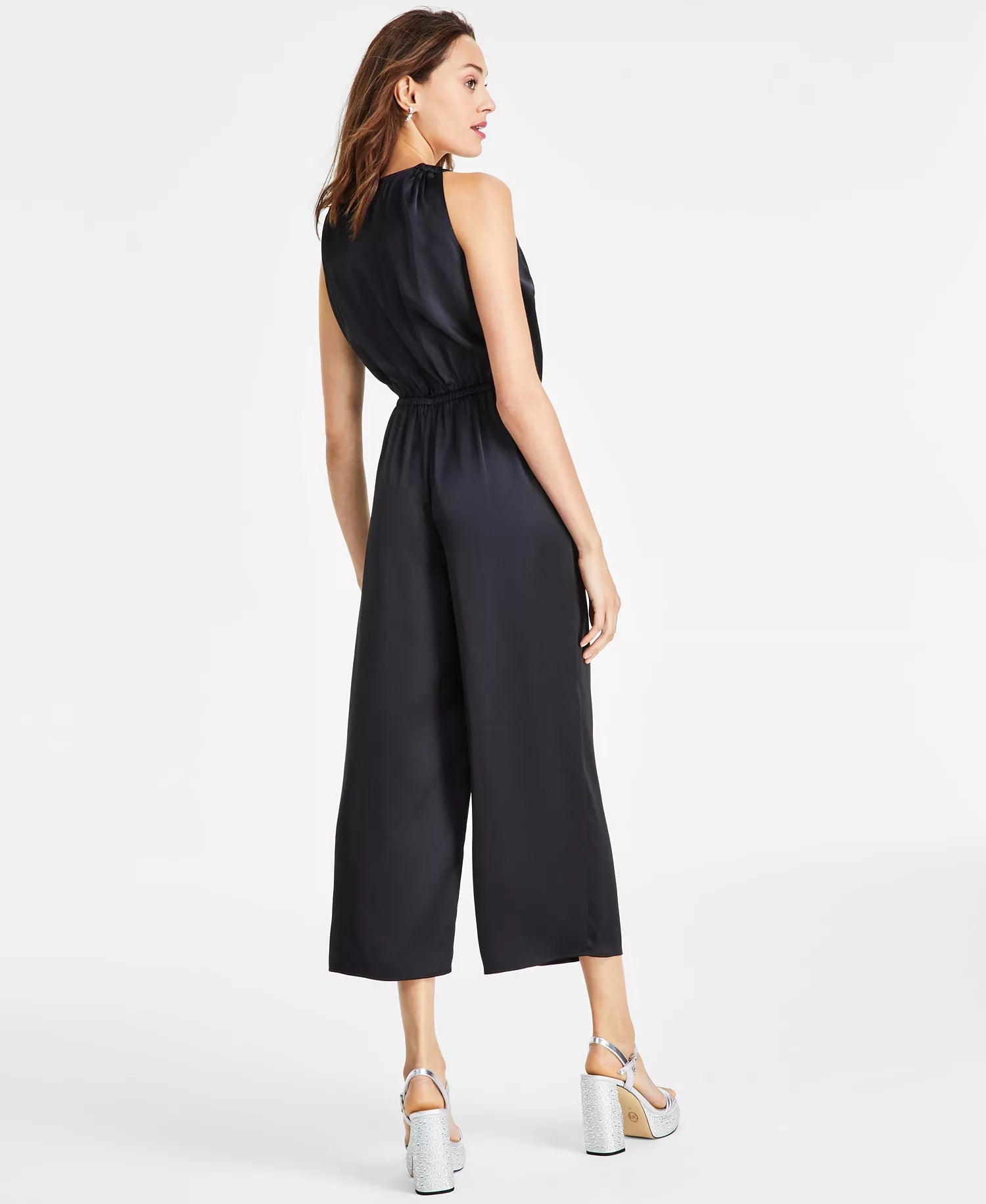 Michael Kors Women's Black Rhinestone-Strap Surplice Jumpsuit|Michael Kors In Lebanon