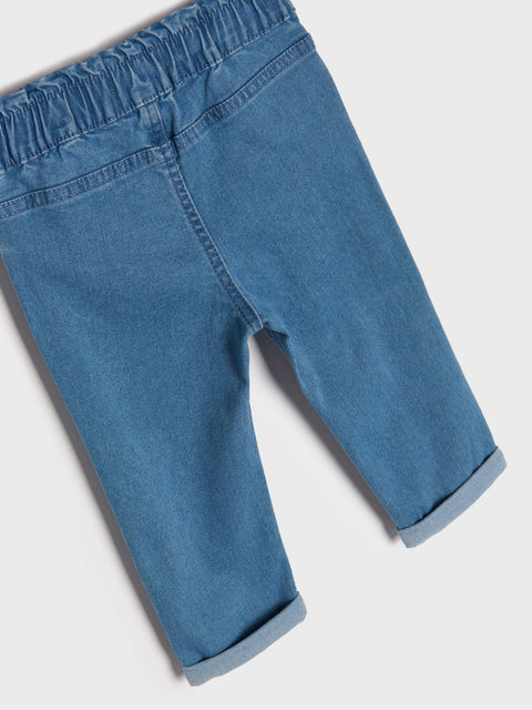Sinsay Fox & Bunny Baby Girl's Blue Paperbag Jeans | Sinsay In Lebanon