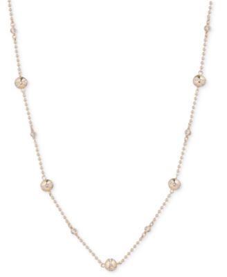 Lauren Ralph Lauren Women's Gold-Tone Pave Bead Station Necklace | Lauren Ralph Lauren In Lebanon