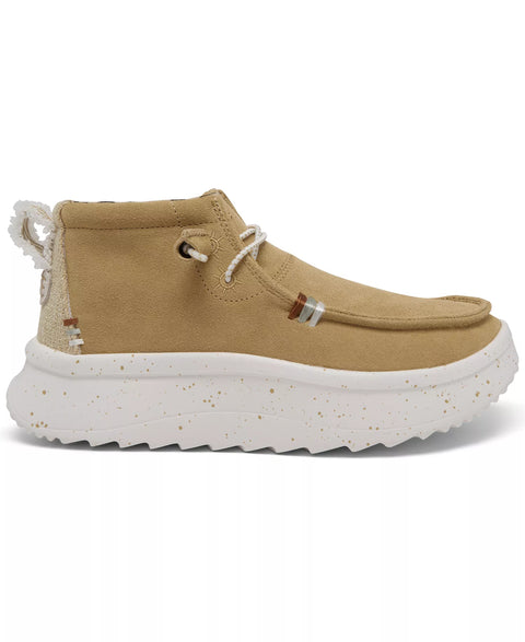 Hey Dude Girl's Tan Wendy Peak Hi Suede Casual Moccasin Sneakers | Hey Dude In Lebanon