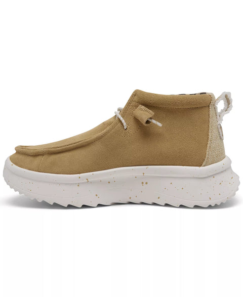 Hey Dude Girl's Tan Wendy Peak Hi Suede Casual Moccasin Sneakers | Hey Dude In Lebanon