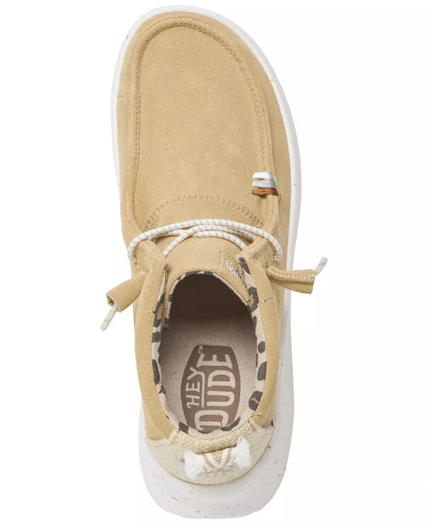Hey Dude Girl's Tan Wendy Peak Hi Suede Casual Moccasin Sneakers | Hey Dude In Lebanon