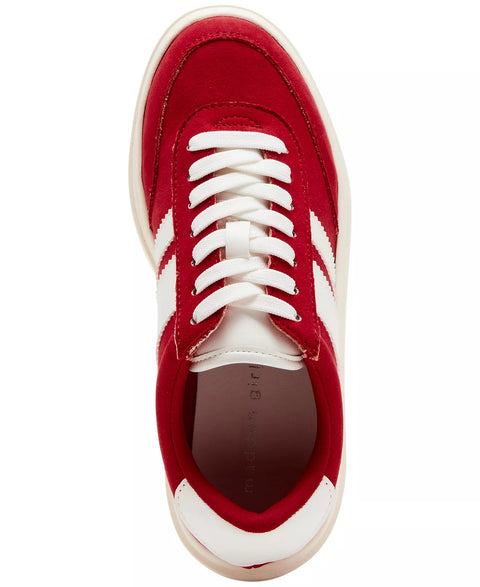 Madden Girl Women's Red Navida  Lace-Up Low-Top Platform  Sneakers |Madden Girl in Lebanon