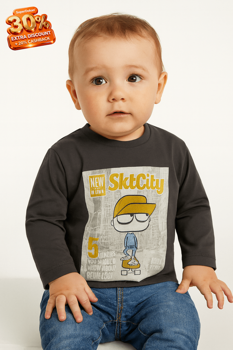 Boboli Baby Boy Grey Blouse | Boboli In Lebanon