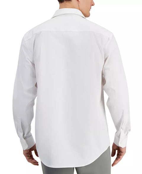 Alfani Men's White Regular Fit Covered Placket Tuxedo Shirt |Alfani In Lebanon