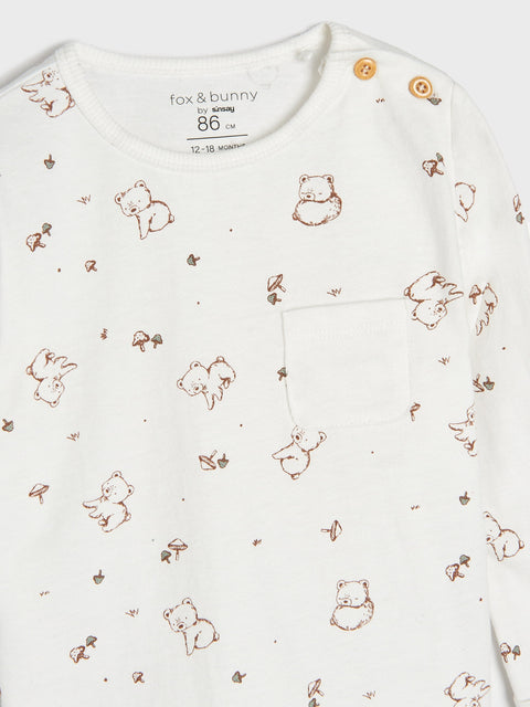 Sinsay Fox & Bunny Baby Boy's White & Green Set | Sinsay In Lebanon