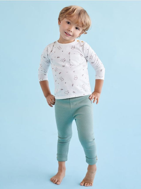 Sinsay Fox & Bunny Baby Boy's White & Green Set | Sinsay In Lebanon