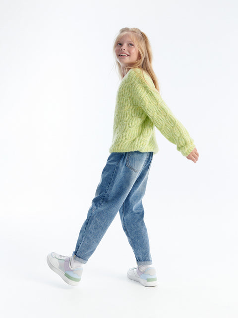 Reserved Girl's Dark Blue Classic Baggy Jeans | Reserved In Lebanon