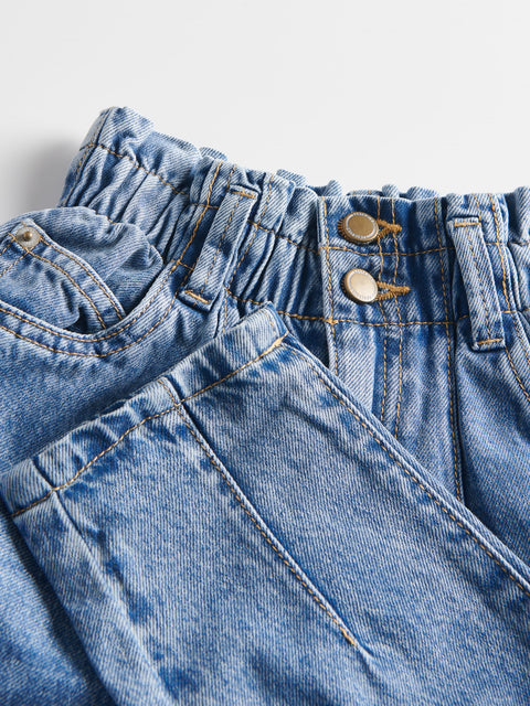 Reserved Girl's Dark Blue Classic Baggy Jeans | Reserved In Lebanon