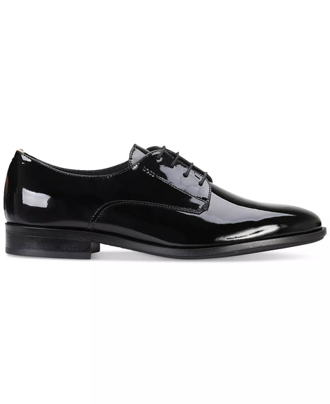 Hugo Boss Men's Black Colby Derby Patent Leather Dress Casual Shoes  | Hugo Boss In Lebanon