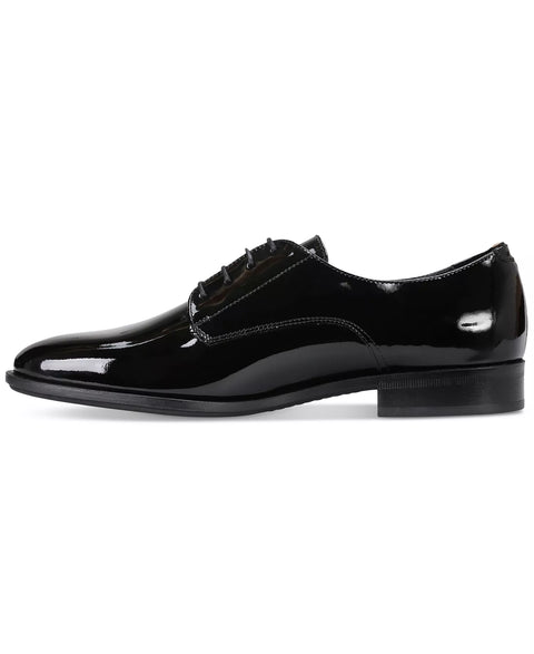 Hugo Boss Men's Black Colby Derby Patent Leather Dress Casual Shoes  | Hugo Boss In Lebanon