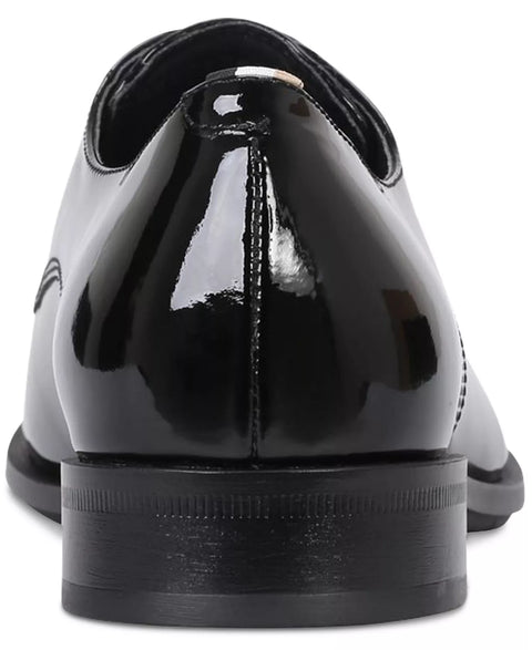 Hugo Boss Men's Black Colby Derby Patent Leather Dress Casual Shoes  | Hugo Boss In Lebanon