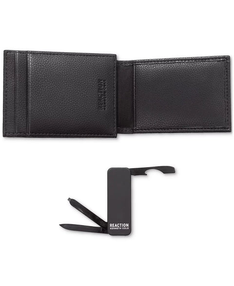 Kenneth Cole Reaction Men's Black Wallet & Money Clip Set | Kenneth Cole Reaction In Lebanon