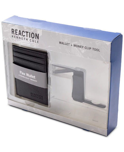 Kenneth Cole Reaction Men's Black Wallet & Money Clip Set | Kenneth Cole Reaction In Lebanon