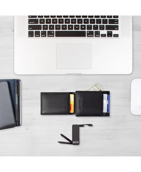 Kenneth Cole Reaction Men's Black Wallet & Money Clip Set | Kenneth Cole Reaction In Lebanon