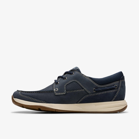Clarks Men's Navy Herren Sailview Lace Bootsschuh Sneakers | Clarks In Lebanon