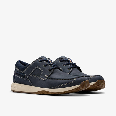Clarks Men's Navy Herren Sailview Lace Bootsschuh Sneakers | Clarks In Lebanon
