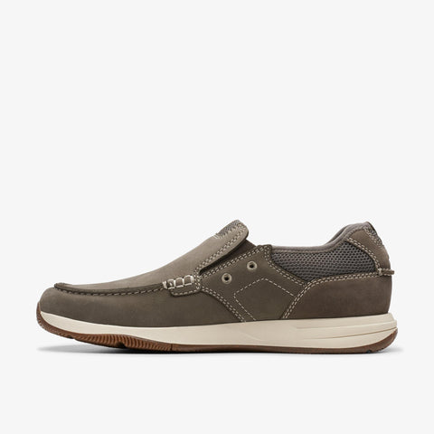 Brown casual shoe on a white background
