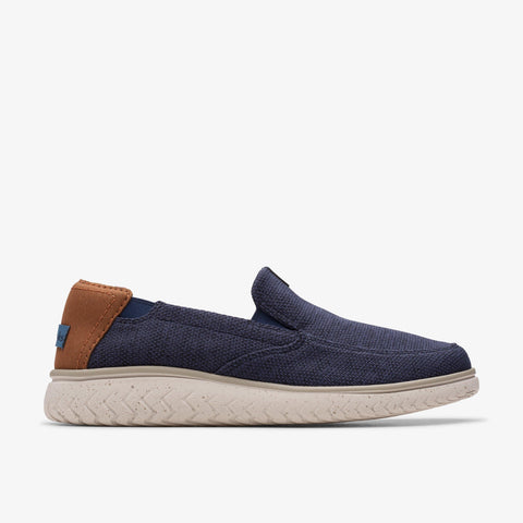 Clarks Men's Navy Combi Relaxlite Step Loafers | Clarks In Lebanon