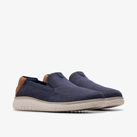 Clarks Men's Navy Combi Relaxlite Step Loafers | Clarks In Lebanon