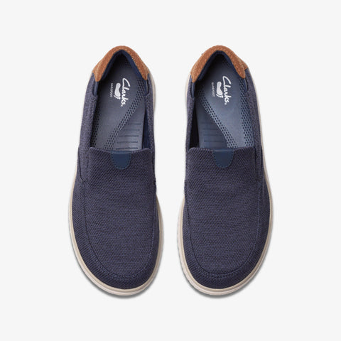 Clarks Men's Navy Combi Relaxlite Step Loafers | Clarks In Lebanon