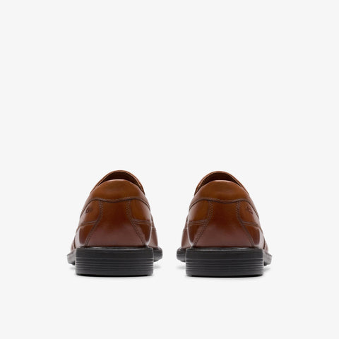 Clarks Men's Dark Tan Leather Cosgrove Free Loafers | Clarks In Lebanon