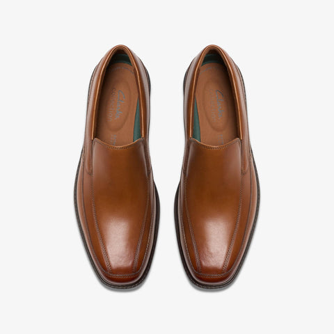 Clarks Men's Dark Tan Leather Cosgrove Free Loafers | Clarks In Lebanon