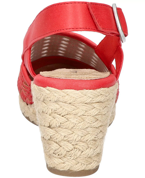 Easy Street Women's Red Taffy Buckle Slingback Espadrille Wedges Sandals |  Easy Street in Lebanon