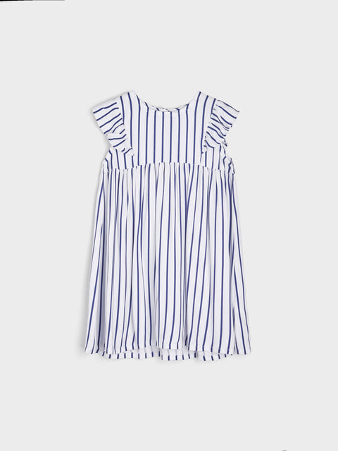 Striped romper on a white background