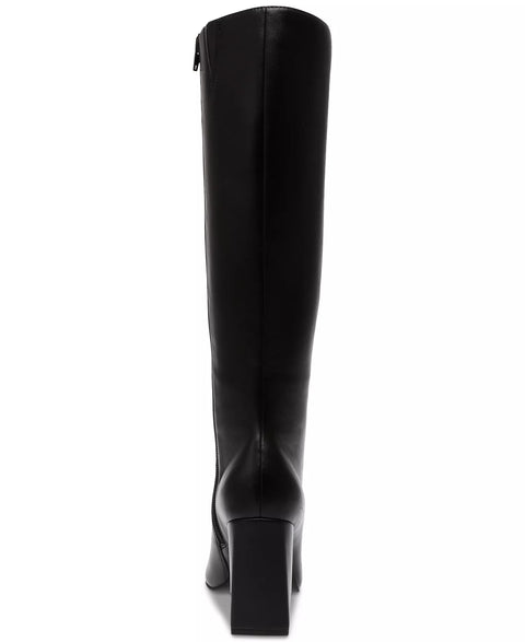 Wild Pair Women's Black Islah Block Heel Knee High Boots | Wild Pair In Lebanon