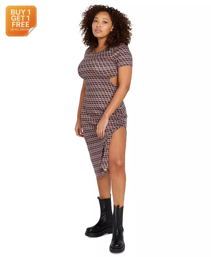 Volcom Women's Multicolor Short Sleeve Long Dress | Volcom In Lebanon