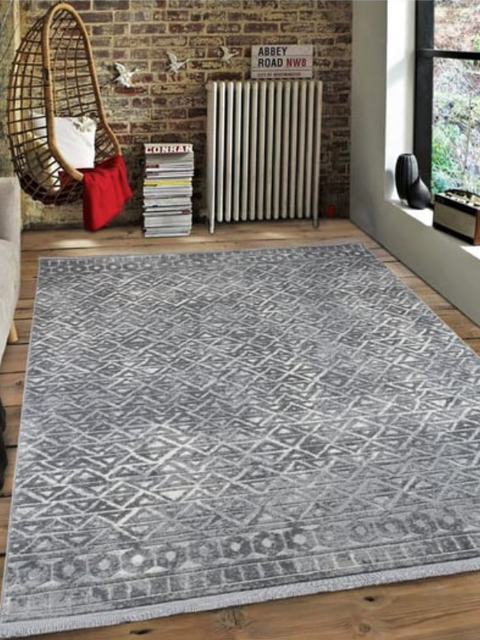 SD Home Gray Modern Woven Carpet