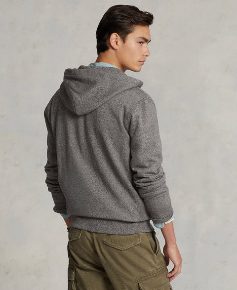 Polo Ralph Lauren Men's Grey Heather Signature Fleece Hooded Jacket | Polo Ralph Lauren In Lebanon