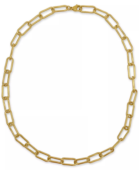 Adorina  Women's Gold 14k Gold-Plated Wide Chunky Paperclip Chain 18" Necklace | Adorina  in Lebanon